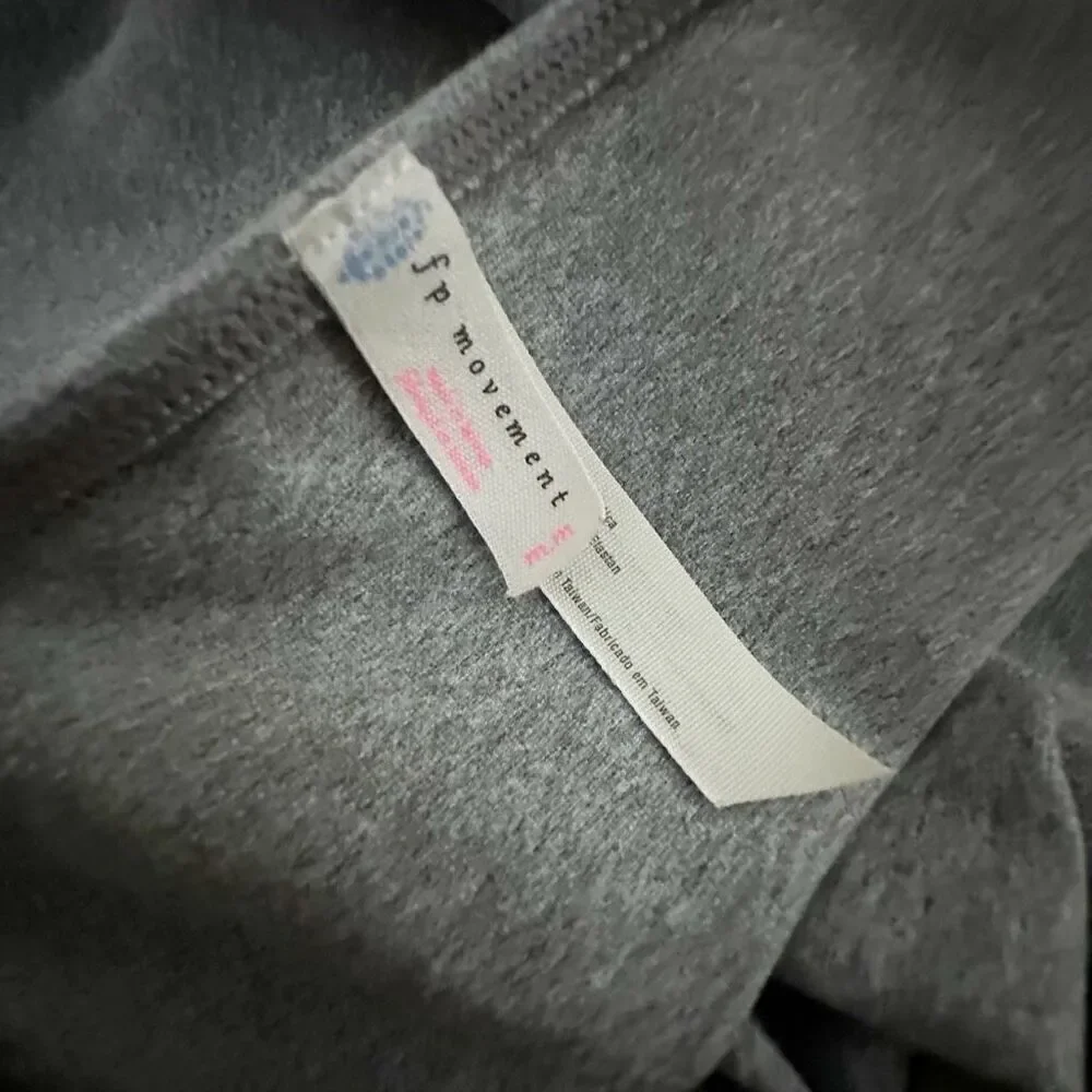 FREE PEOPLE FP MOVEMENT | Heather Gray Bodysuit Criss Croas Back | Size Medium‎